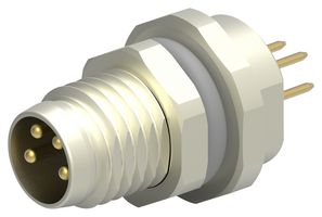 TE CONNECTIVITY T4040014041-000 SENSOR CONNECTOR, M8, PLUG, 4POS, PANEL