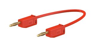 STAUBLI 28.0039-050-22 TEST LEAD, 2MM BANANA PLUG, 10A, 500MM