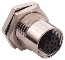 NORCOMP 859-012-203R004 SENSOR CONN, M12, RCPT, 12POS, PANEL