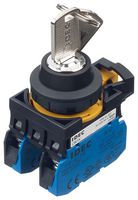 IDEC CW1K-3AE20 KEYLOCK SW, DPST-NO, 3 POS, 10A, 300VAC