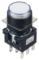 IDEC LB1L-A1T64PW PB SWITCH, DPDT, 24VAC/DC, SOLDER, WHITE