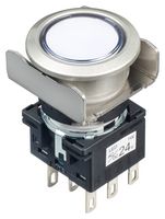 IDEC LB6ML-A1T64PW PULSADOR, ILUM, DPDT, 24VAC/DC, BLANCO
