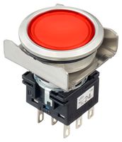 IDEC LBW6ML-A1RT64WR PULSADOR, DPDT, 24VAC/DC, SOLDAR, ROJO