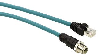 SCHNEIDER ELECTRIC TCSECL1M3M10S2 SENSOR CORD, 4P M12 PLUG- RJ45 PLUG, 10M