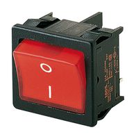 MARQUARDT 01805.7110-04 ROCKER SWITCH, DPST, 10A, 250VAC, RED