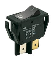 MARQUARDT 01552.3102-00 ROCKER SWITCH, DPST, 16A, 250VAC, BLACK