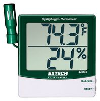 EXTECH INSTRUMENTS 445715 BIG DIGIT HYGRO-THERMOMETER, 10% - 99%RH