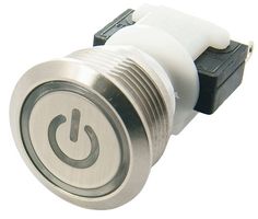 ITW SWITCHES H48M-113W/4044 PB SW, ILLUM, SPDT-DB, 10A, 250VAC, WHT