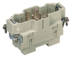 HARTING 09380182601 HEAVY DUTY INSERT, PLUG, 6+12SIG, 8MM2