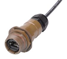 CINCH CONNECTIVITY SOLUTIONS C-RJFTV5E1707BS1G SEALED CONN, RJ45, RCPT, 8POS, JAM NUT