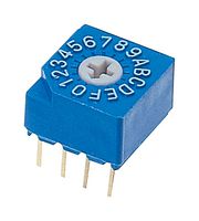 NIDEC COMPONENTS S-1010A ROTARY CODE SW, 16POS, HEX, 0.1A, 5V