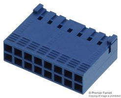 AMPHENOL COMMUNICATIONS SOLUTIONS 65239-008LF RCPT HOUSING, 16POS, POLYESTER, BLUE
