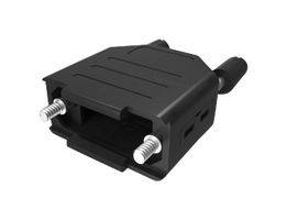 AMPHENOL COMMUNICATIONS SOLUTIONS 86303641CLF D-SUB BACKSHELL, DD, 180DEG, PLASTIC