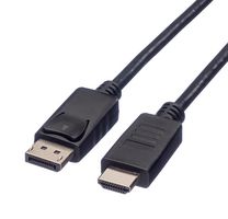ROLINE 11.04.5779 CABLE, DP-HDTV MACHO, 1.5M, NEGRO