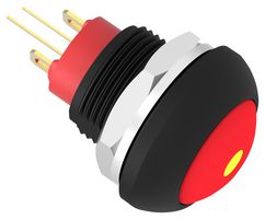 TE CONNECTIVITY - ALCOSWITCH PB6B2FM3M1CAL05 PB SWITCH, SPST, 0.4A, 32V, YEL, SOLDER