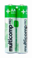 MULTICOMP PRO MP-PE000003. BATTERY, ALKALINE, 1.5V, 1.1AH, PACK 2