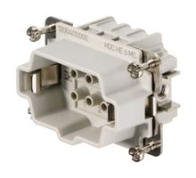 WEIDMULLER HDC HE 6 MC HEAVY DUTY INSERT, PLUG, 6+PE, 20-12AWG