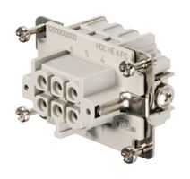 WEIDMULLER HDC HE 6 FC HEAVY DUTY INSERT, RCPT, 6+PE, 20-12AWG