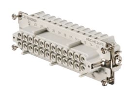 WEIDMULLER HDC HE 24 FC HEAVY DUTY INSERT, RCPT, 24+PE, 20-12AWG