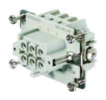 WEIDMULLER HDC HE 6 FP HEAVY DUTY INSERT, RCPT, 6+PE, 20-12AWG