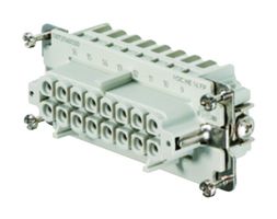 WEIDMULLER HDC HE 16 FP HEAVY DUTY INSERT, RCPT, 16+PE, 20-12AWG