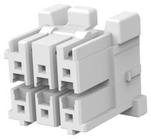 TE CONNECTIVITY 1-1971905-3 CONN HOUSING, HEADER, 6POS, 2ROW, 3.3MM