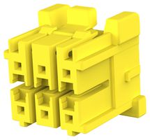 TE CONNECTIVITY 4-1971905-3 CONN HOUSING, HEADER, 6POS, 2ROW, 3.3MM