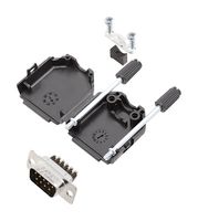 AMPHENOL COMMUNICATIONS SOLUTIONS L17DPPK15-BK+L717DA15PST D SUB CONNECTOR, PLUG, 15POS, SCREW
