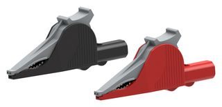 MULTICOMP PRO 72-14312 ALLIGATOR CLIP W/4MM JACK, 36A, BLK/RED