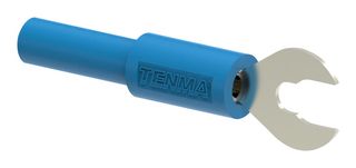 TENMA 72-14354 ADAPTOR, 4MM BANANA JACK-SPADE LUG, BLU