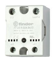 FINDER 77.45.9.024.8250 SOLID STATE RELAY, 40A, 21.6-280V, PANEL