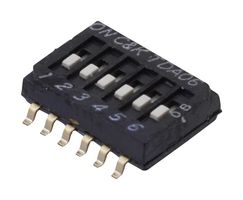 C&K COMPONENTS TDA06H0JB1 DIP SWITCH, SPST, 0.025A, 24VDC, SMD