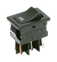 C&K COMPONENTS DM22J12S205Q ROCKER SWITCH, DPST, 3A, 125V, BLACK