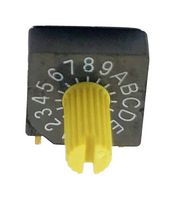 NIDEC COMPONENTS SD-1111 ROTARY CODED SW, HEX, 16POS, 0.1A, 5VDC