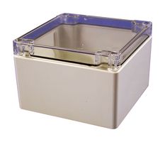 HAMMOND 1554P2GYCL SMALL ENCLOSURE, SMALL, PC, GREY/CLEAR