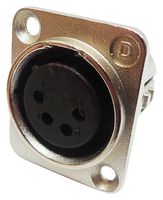 DELTRON COMPONENTS 716-0401 XLR CONNECTOR, RCPT, 4POS, PANEL
