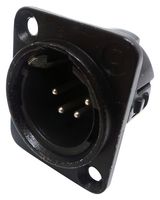 DELTRON COMPONENTS 719-0401 XLR CONNECTOR, PLUG, 4POS, PANEL
