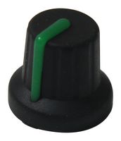 MULTICOMP PRO MP72604S SOFT TOUCH KNOB, BLACK/GREEN, 16MM