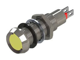 MARL 508-521-23 PANEL INDICATOR, YELLOW, 8.1MM, 28VDC