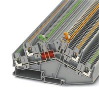 PHOENIX CONTACT 3210400 DINRAIL TERMINAL BLOCK, 4WAY, 12AWG, GRY ROHS COMPLIANT: YES