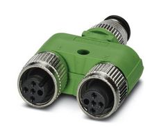 PHOENIX CONTACT 1514029 SENSOR SPLITTER, M12 PLUG-2 X M12 RCPT