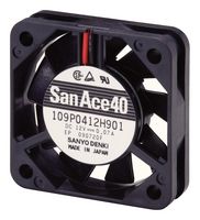 SANYO DENKI 109P0405H901 DC AXIAL FAN, 5.3CU.FT/MIN, BALL, 40MM