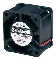SANYO DENKI 109P0412G302 AXIAL FAN, 40MM, 0.42M3/MIN, 42DBA, 12V