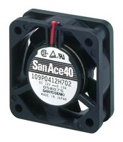 SANYO DENKI 109P0424H7D01 AXIAL FAN, 40MM, 0.18M3/MIN, 28DBA, 24V ROHS COMPLIANT: YES