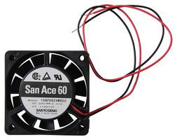 SANYO DENKI 109P0624W602 AXIAL FAN, 60MM, 0.42M3/MIN, 31DBA, 24V ROHS COMPLIANT: YES