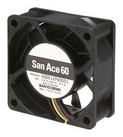 SANYO DENKI 9G0612P4S0011 AXIAL FAN, 60MM, 1.4M3/MIN, 53DBA, 12V ROHS COMPLIANT: YES