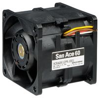 SANYO DENKI 9CRA0612P6K001 DC AXIAL FAN, 80.5CU.FT/MIN, BALL, 60MM