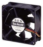 SANYO DENKI 9G0912G1011 AXIAL FAN, 92MM, 3.1M3/MIN, 50DBA, 12V ROHS COMPLIANT: YES