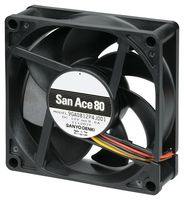 SANYO DENKI 9GA0824P4H001 DC AXIAL FAN, 51.5CU.FT/MIN, BALL, 80MM ROHS COMPLIANT: YES