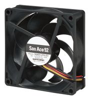 SANYO DENKI 9GA0912P4J031 AXIAL FAN, 92MM, 2.2M3/MIN, 43DBA, 12V